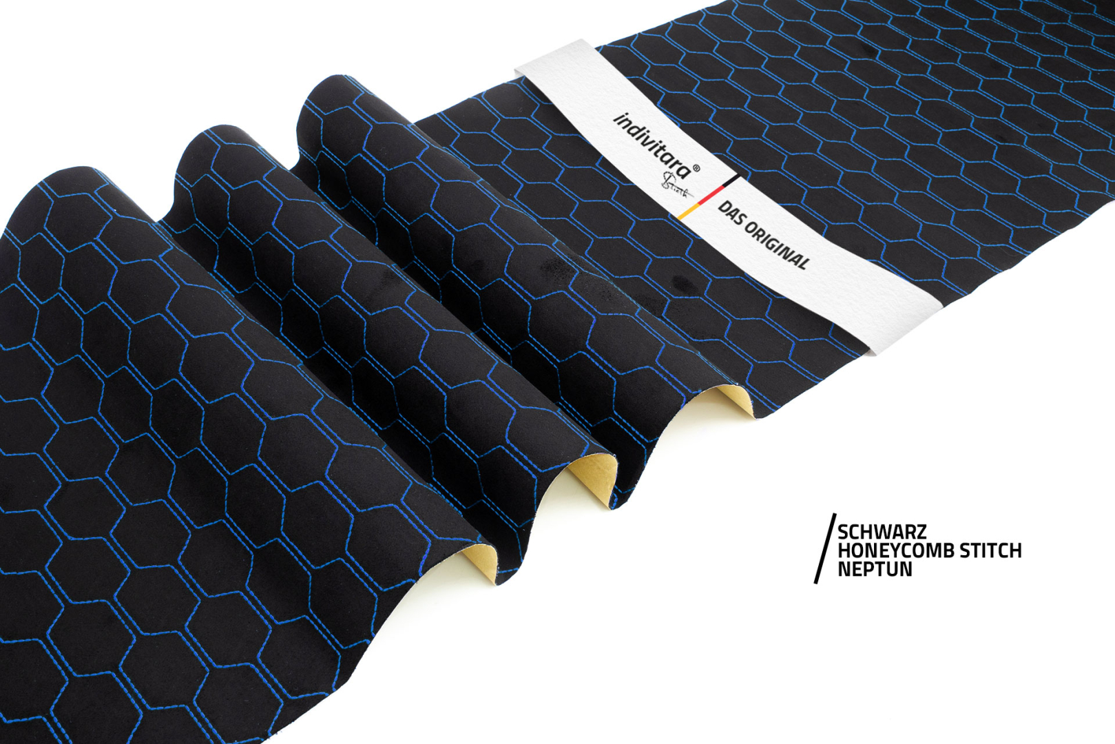 indivitara® Premium Stitch - selbstklebender Mikrofaserstoff Premium mit echten Nähten - Meterware - verschiedene Farben